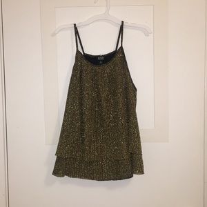 Black and gold shimmer tank